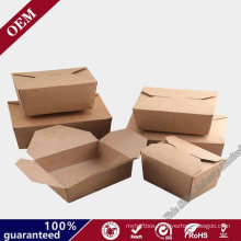 Food Grade Kraft Paper Double Partition Custom Take out Boxes